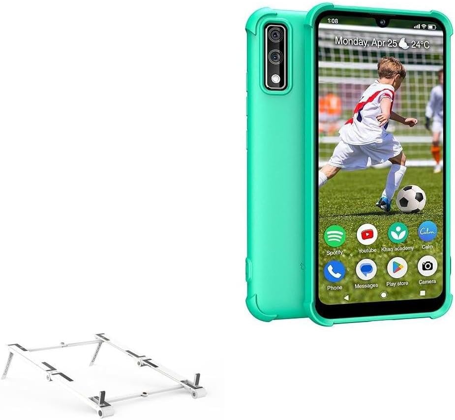 Stand and Mount Compatible with Teracube TC-Thrive-BL (6.1 in) - Pocket Aluminum Stand 3-in-1, Portable Multi Angle Viewing Riser - Metallic Silver