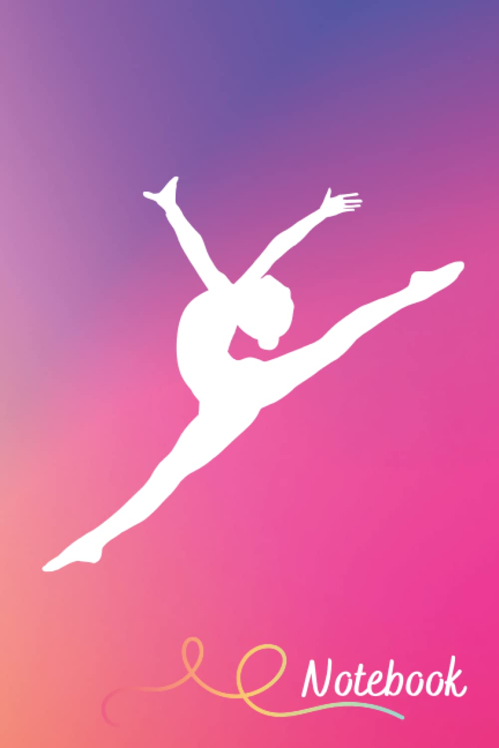Colorful Gymnast Gradient: Gymnastic Girl Notebook