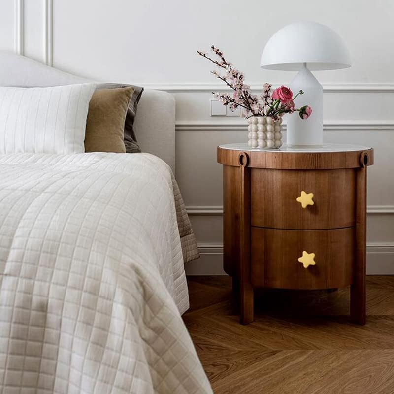 Miniatura 7 de Pomos decorativos de latón para gabinetes de cocina, tiradores de cajones de estrella dorada, manijas modernas para cajones y armarios (4), tamaño