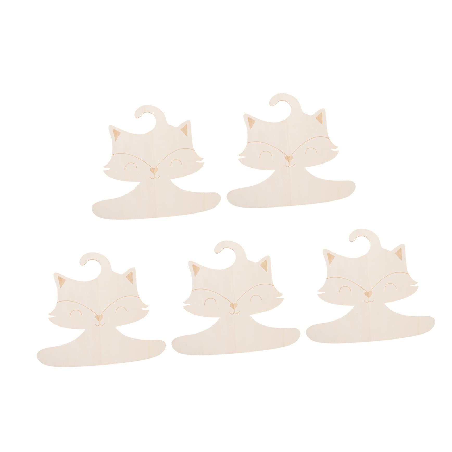 SOLUSTRE 5Pcs Cartoon Animal Clothes Hangers Decorative Hangers for Nursery Organization Sturdy Dress Holders for Shirts Coats Shorts Cute Design Without Edges Burrs