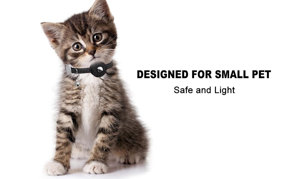 Premium Cat Airtag Collar, Black - Image 4