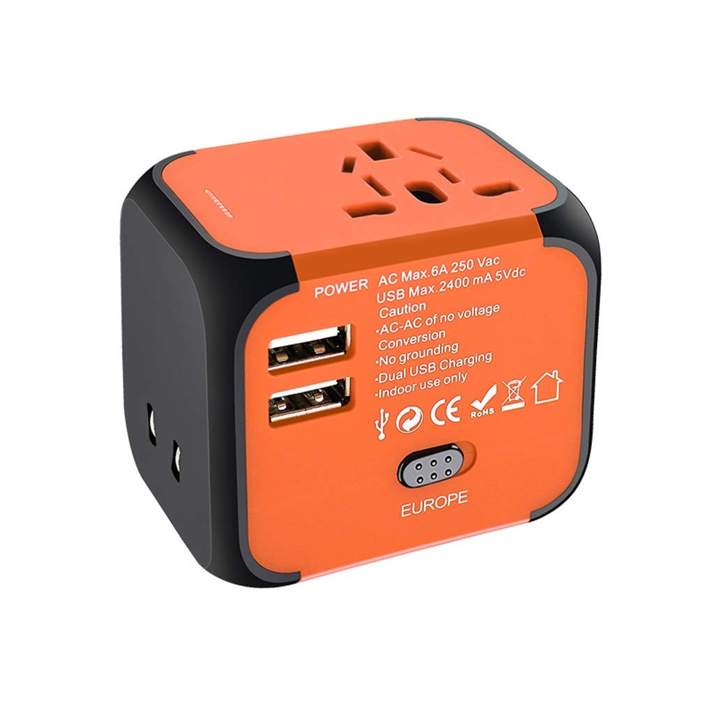 Adaptateur de voyage universel Adaptateur secteur international tout-en-un avec 4 USB, Adaptateur européen de voyage Chargeur d'adaptateur de voyage, adaptateur de voyage universel adaptateur de prise