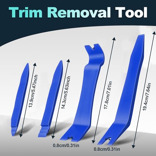 Image of Keze 7 Pcs Auto Plastic Trim Removal Pry Tool & Clip Plier Remover Kit for Removal Car Body Upholstery Door Panel Dashboard Automotive Push Rivets Fasteners-Blue
