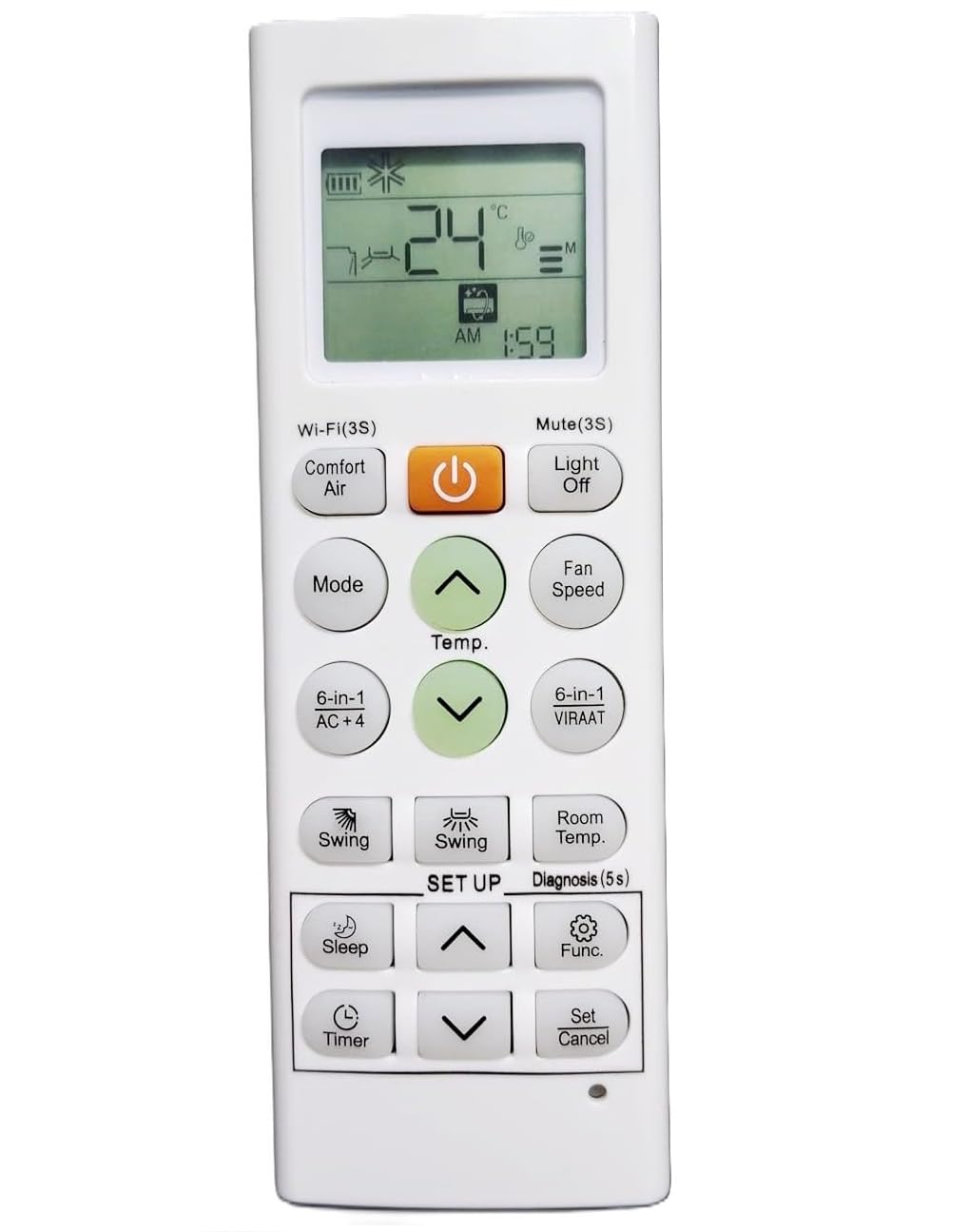 Universal AC Remote Compatible for LG Dual Inverter Split 1.5 Ton 5 Star AC Remote AKB75215411 Convertible 6-in-1 Cooling Viraat Model, TS-Q19YNZE