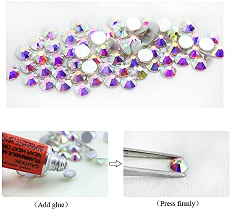 Boutique Light Siam Ab Non Hotfix Rhinestone Flatback Crystals Glue On Glass Rhinestones