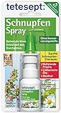 tetesept Schnupfen Spray – Nasenspray mit 5 ätherischen Ölen bei Erkältung - befreit die Nase, erleichtert das Durchatmen und befeuchtet die Nasenschleimhaut – 1 x 20 ml