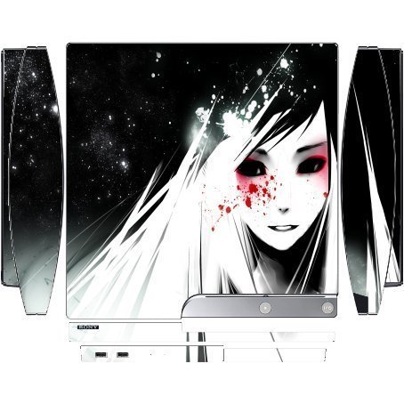 Anime Girl Playstation 3 & PS3 Slim Vinyl Decal Sticker Skin by Demon Decal