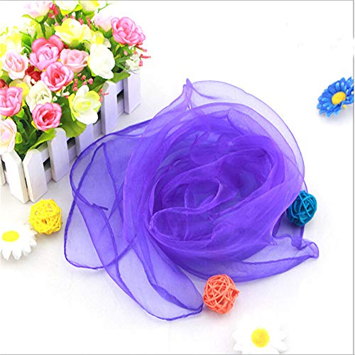 CH01 Pack of 6 Belly Dance Juggling Scarves Square Dance Scarves Juggling Scarf Silk Scarves Music Movement Scarf for Baby Toddler Kids4