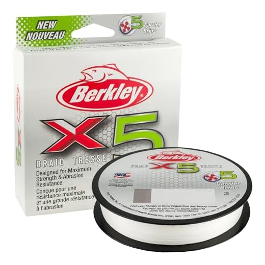 Berkley unisex X5 kristall flätad fiskelina, 295 yd/36 kg