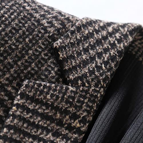 Men's Plaid Single Breasted Blazer Business Casual Slim Fit Checkered Suit Jackets Plus Size Notch Lapel Sports Coats4