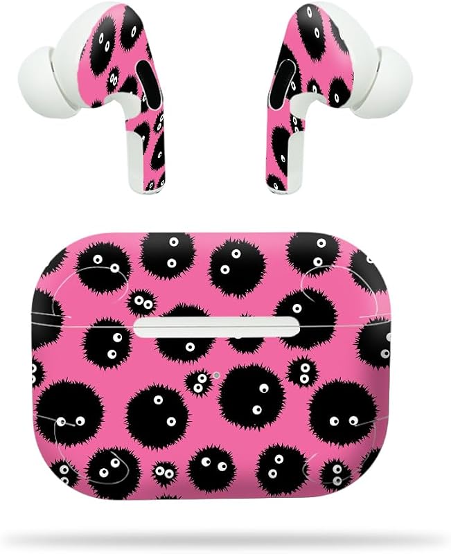 Skin para auriculares compatible con Apple AirPods Pro – Sprites de hollín – Cubierta protectora de vinilo premium 3M – Fácil de aplicar | Fabricado en Estados Unidos por MightySkins.