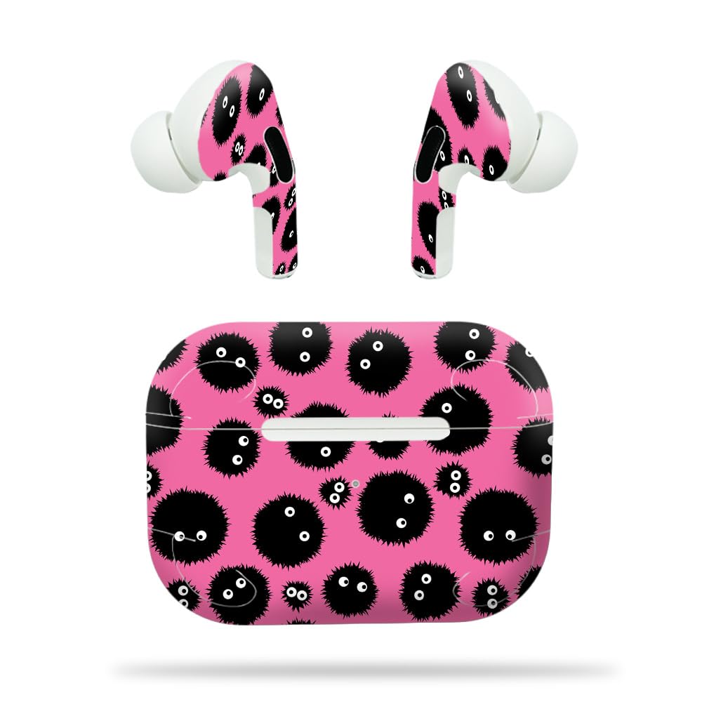 Skin para auriculares compatible con Apple AirPods Pro – Sprites de hollín – Cubierta protectora de vinilo premium 3M – Fácil de aplicar | Fabricado en Estados Unidos por MightySkins.