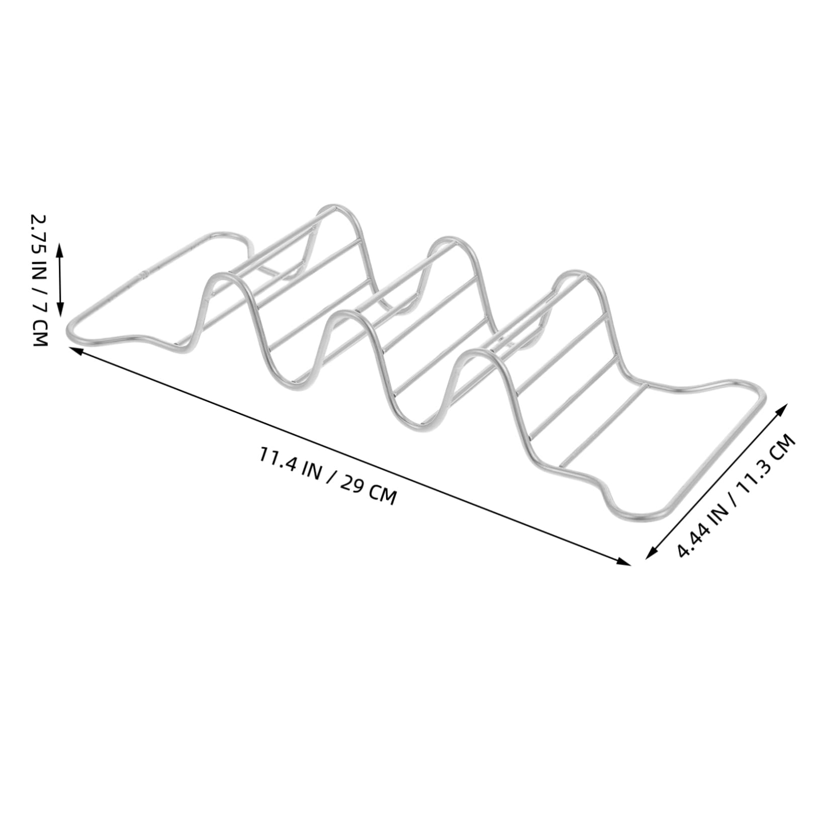 LAPYAPPE Stainless Steel Kit Taco Bracket Accessories Multi-use Serving Rack Tortillas Burritos