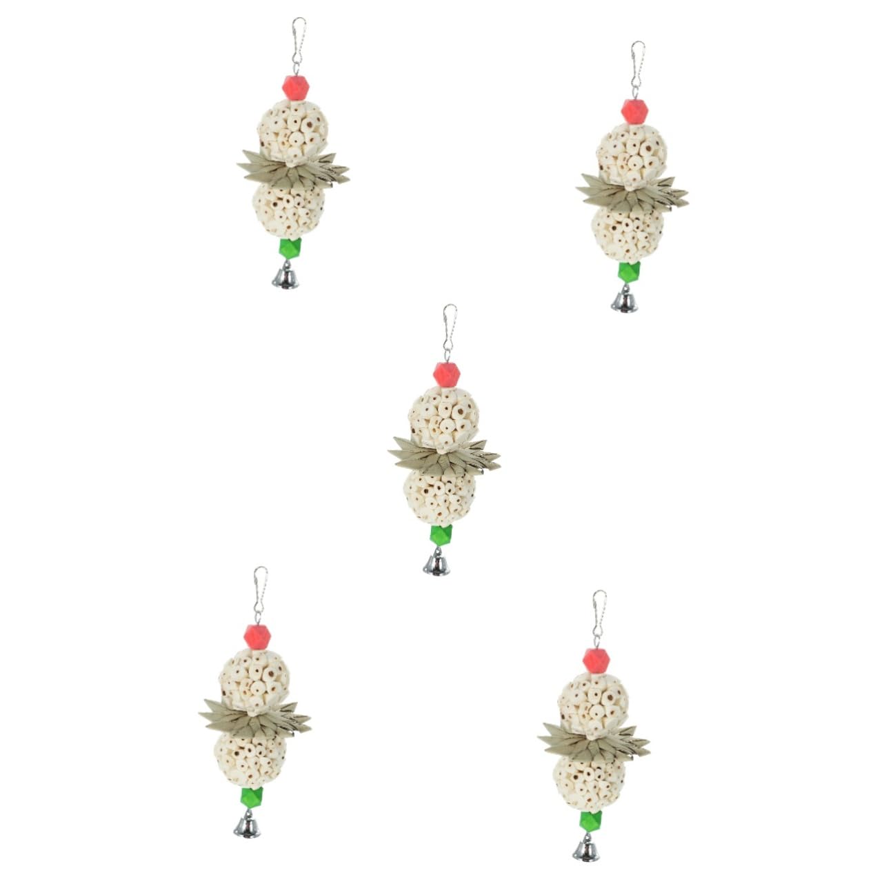 DOITOOL 5piezas Juguete para Periquitos y Loros Colgante Accesorio para Jaula De Aves Material Resistente y Seguro Diseño Creativo Forma De Linterna para Masticar y Decorar La Jaula