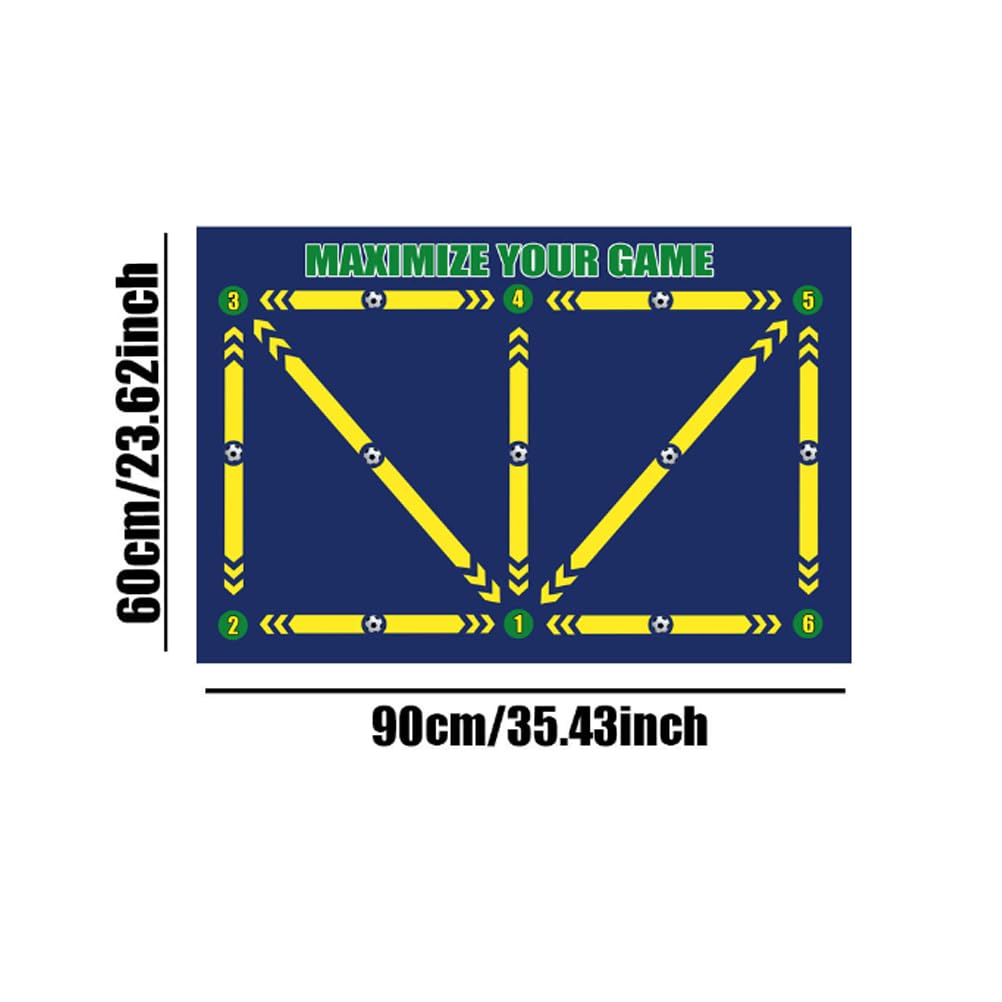 Mata treningowa do gry w piłkę nożną, 60×90 cm Antypoślizgowa duża mata treningowa Gumowa mata amortyzująca do dryblingu Cicha mata do mistrzostwa Piłka nożna Mata sportowa, sprzęt do treningu