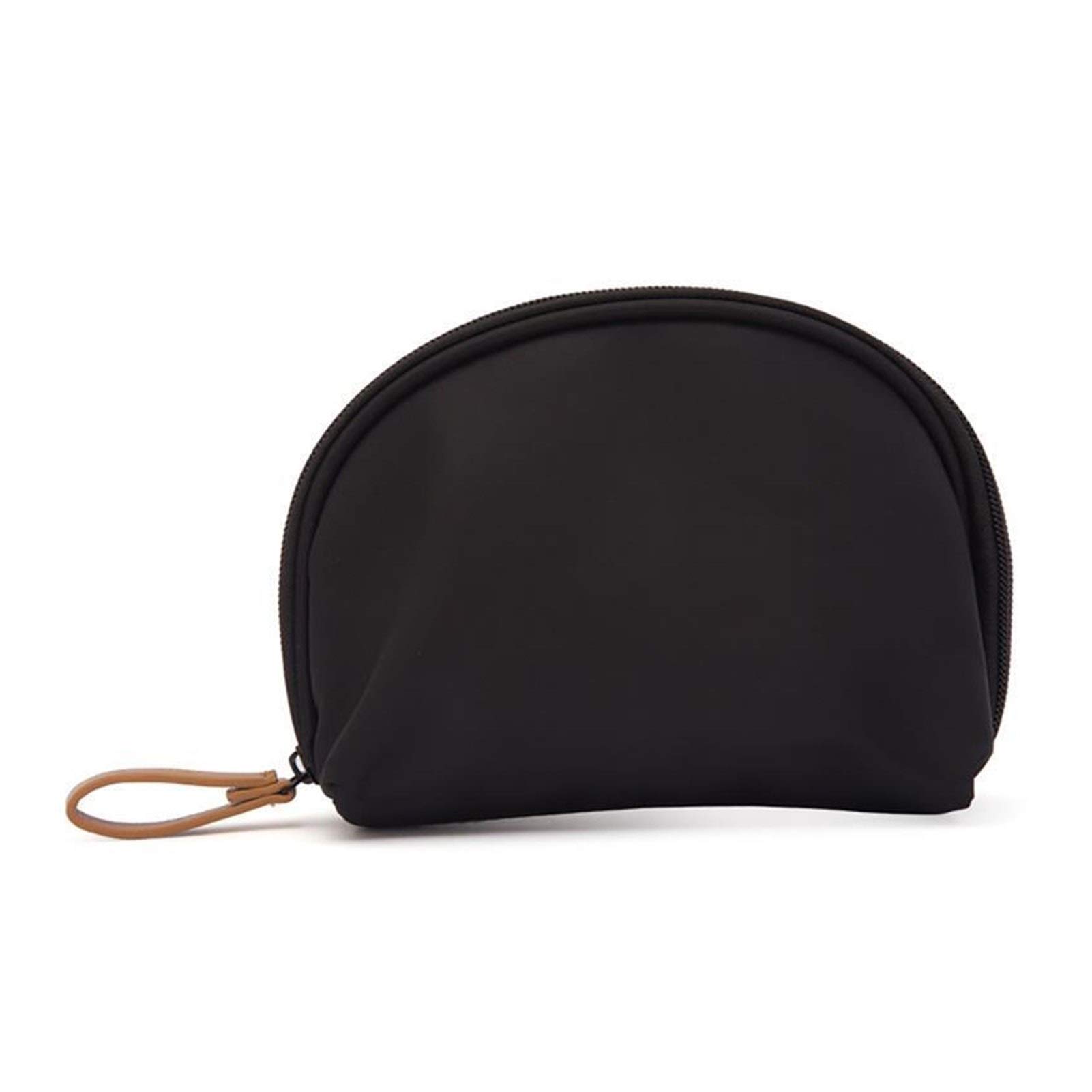 Borsa cosmetica da Viaggio con Cerniera a semicerchio Portatile Carina Multifunzionale da Donna Borsa cosmetica da Lettera Borsa da Viaggio per Cosmetici (Color : Grey, Size : Large) (Black Large)