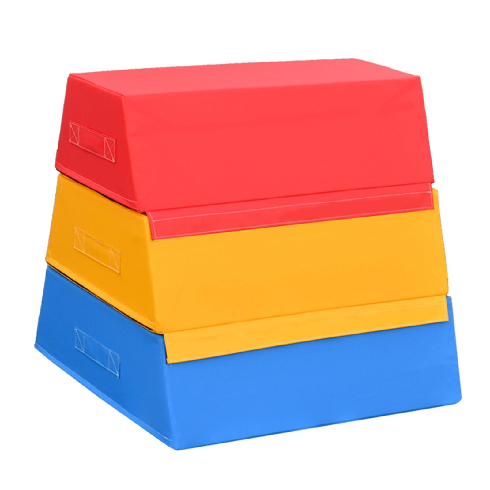 HTRY 4 In 1 Soft Plyo Box, Kids Jumping Boxes For Training, Stackable, Weight Upgrade, Safety And Stability, Suitable For Home School Gym Outdoor Activities Exercise(Color:Set C)