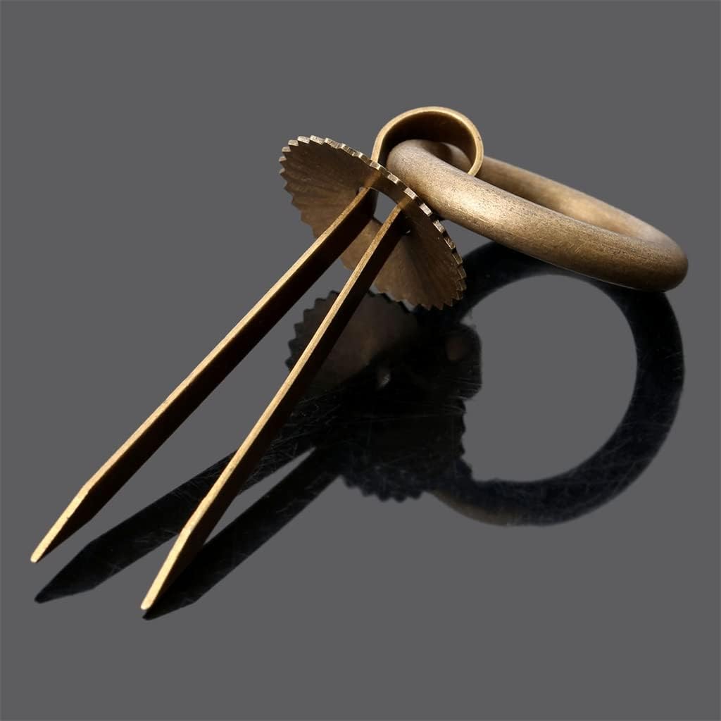 2pcs Vintage Furniture Lock Pull Hook Cabinet Hardware Door Knocker Brass Handle and Drawer Handle Cabinet Door (B