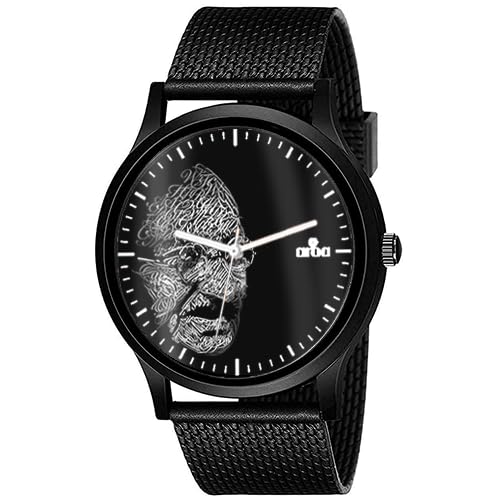 AROA Watch New Watch for Gandhi Model : 975 Black Metal Type Analog Black Strap Watch Black Dial for Men Stylish Watch for Boys- (B0CGB1BCST) Amazon Price History, Amazon Price Tracker