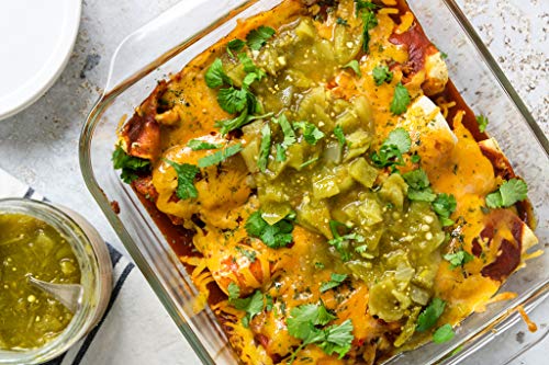 Authentic Roasted New Mexico Hatch Chile Salsa By Zia Green Chile Company - Delicious Flame-Roasted, Peeled & Diced Southwestern Certified Green Peppers - Vegan & Gluten-Free (HOT HEAT LEVEL)