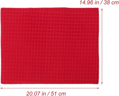 Miniatura 4 de Cabilock Toalla de microfibra de limpieza de toalla de primera calidad, reversible, color rojo, para cocina, Xcm, tela absorbente, secado de platos,
