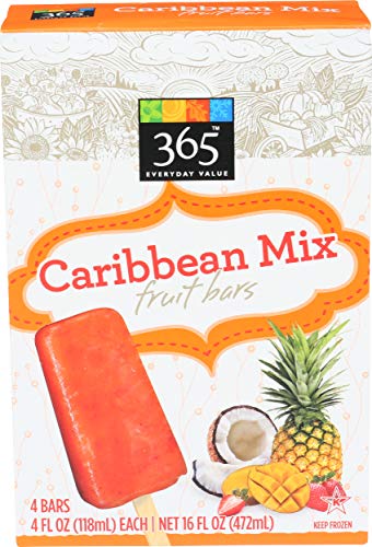 365 Everyday Value, Caribbean Mix Fruit Bars, 4 fl oz, 4 ct, (Frozen)