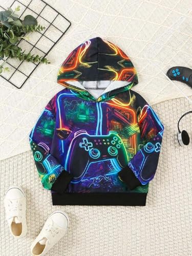 Image of Boys Humour and Comic Printed Long Sleeves Sweatshirt, Cotton Blend, Hooded Neck