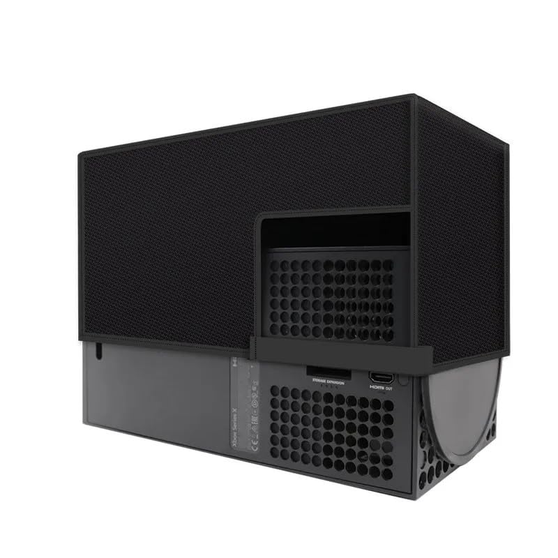 Cubierta antipolvo de consola para Xbox Series S/Series X,Cubierta protectora antiarañazos Manga protectora contra el polvo Cubierta vertical horizontal Accesorios para juegos(Para serie X-horizontal)
