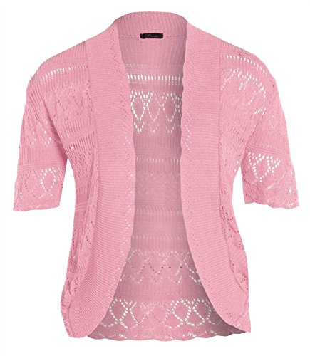 Torera rosa para mujer que cubre hombros con vestidos de tirantes