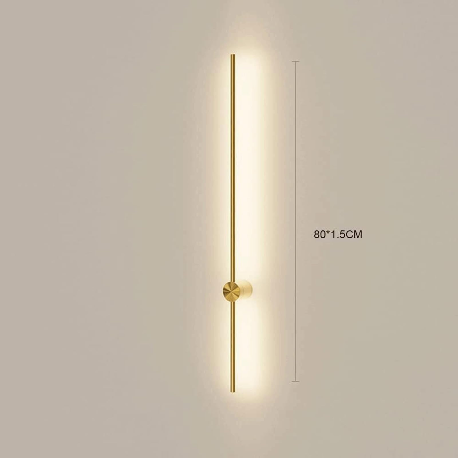 Lámpara Aplique de pared LED lineal dorado para interiores, moderno, de tira larga, con rotación de 330°, ajustable, para tocador, 3000 K, para baño, sala de estar y pasillo Iluminación Interior