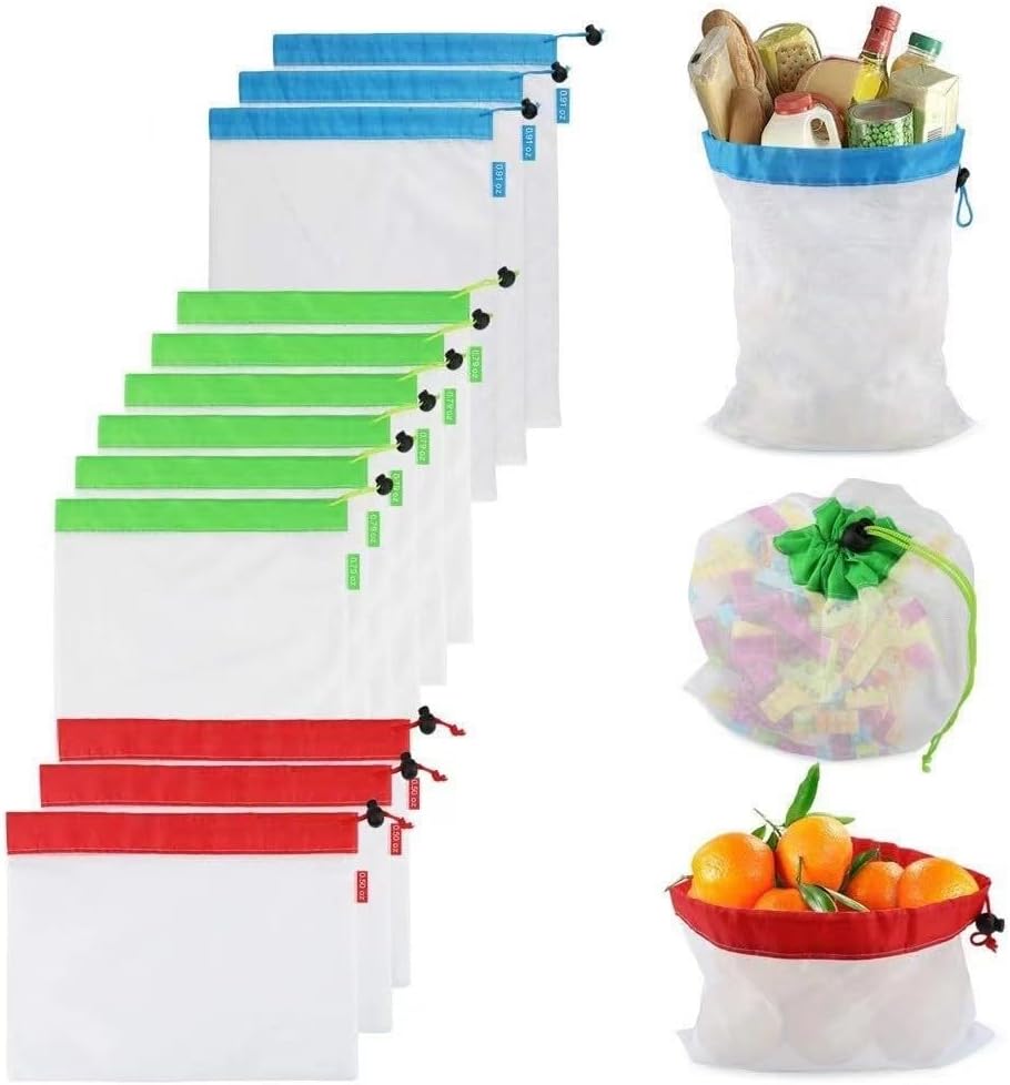 Transparent drawstring mesh storage bag, mesh organizer pouch, ultimate ...