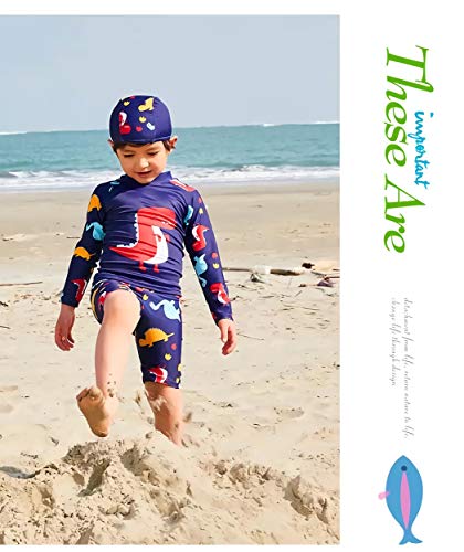 7-Mi RS03 Boys Swimwear, Sun Protection Upf 50+ Rash Guard Set -Kids Swimsuit Shirt Trunk Set thumb #6