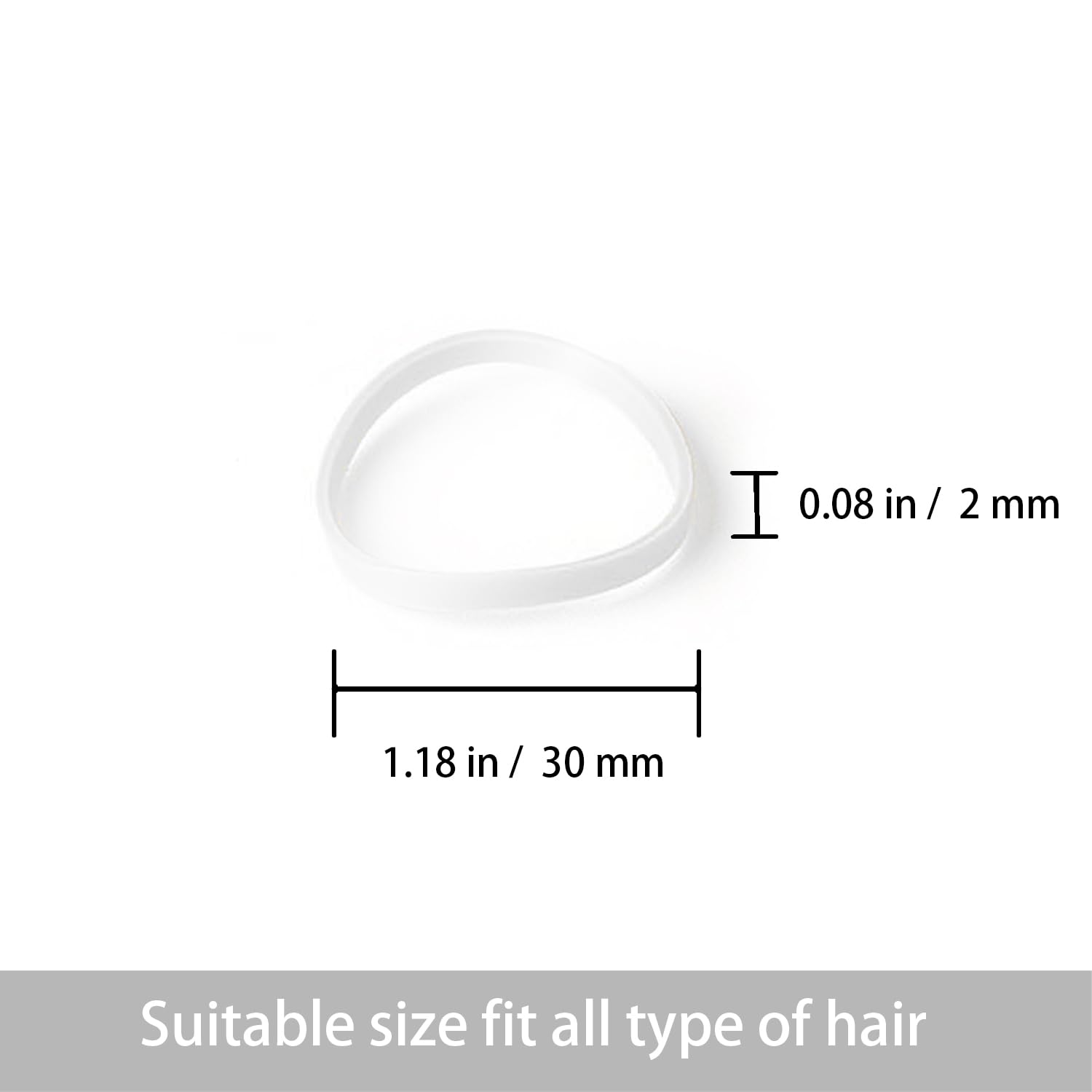 WANBY Elastic Hair Bands for Women 750Pcs Hair Ties Bands Soft Elastics Ponytail Holders Hair Ties for Girls Toddler (Clear) - Image 4
