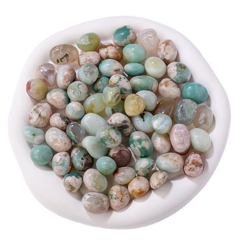 Kamienie i kryształy naturalny kryształowy kamień, zielony kamień agatowy, kryształowy kamień... kryształy (1,5-2 cm/500 g)