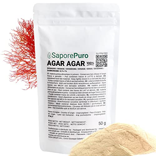 Agar Agar pulver 50 gr - vegane gelatine - Glutenfrei Cover
