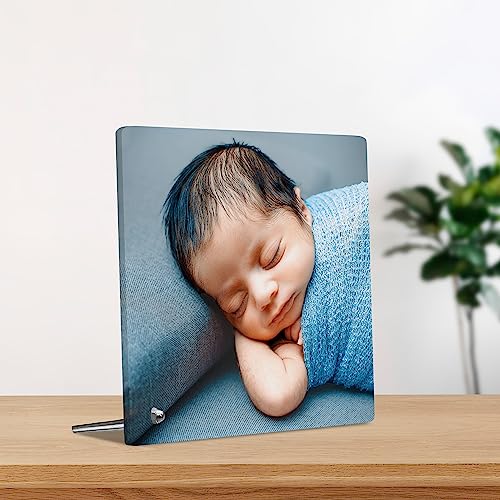 Image of 7 inchx7 inch Frameless Table Photo Frame With Stand | Customised Photo Frame With Photo | Acrylic Photos Frame Personalized Gift | Birthday & Anniversary Gift for Girlfriend, Boyfriend, Wife, Husband.