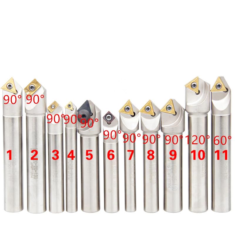 1Pc 45 Degrees/60 Degrees/90 Degrees/120 Degrees Chamfer End Milling Cutter,CNC Chamfering Tool Holder(11. SSY C20-20-130)