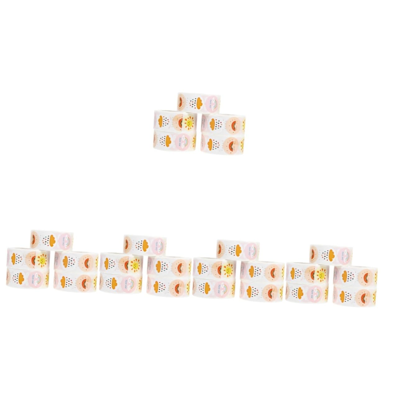 VILLCASE 25rollen - -aufkleber Handgemachte Dekorative Dankeschön-etiketten Für Pro Für Verpackungen Karten Und