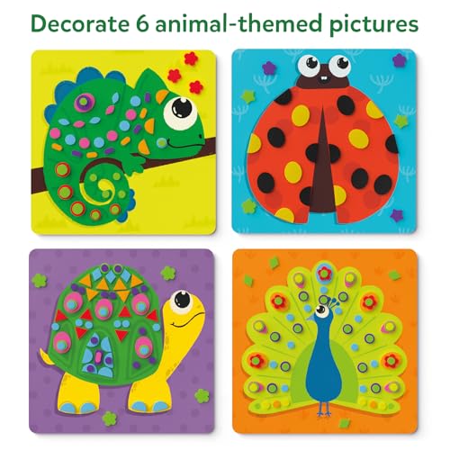 Image of Skillmatics Foam Sticker Art Activity - Animals, Mess-Free Fun for Kids, 800+ 3D Foam Stickers, DIY Felt Craft Kits, Gifts for Boys & Girls Ages 3, 4, 5, 6, 7