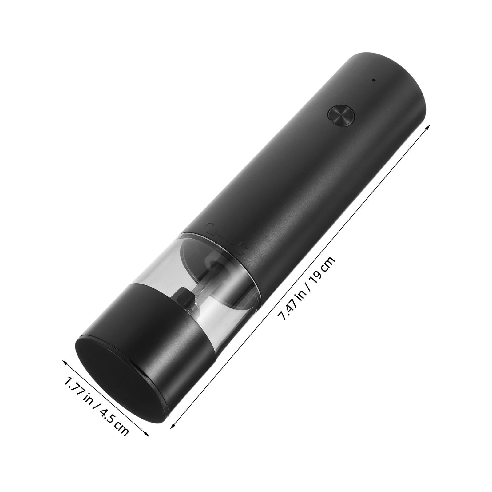 USHOBE Macina Pepe Elettrico Ricaricabile USB in Abs Compatto e Portatile Pulsante Facile da Usare, per Picnic All'aperto e Campeggio, Colore Nero
