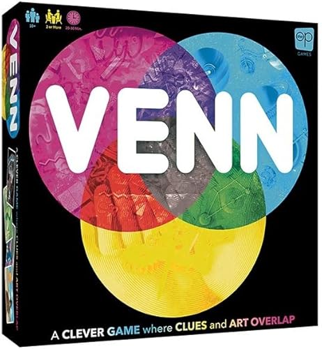 Venn Juego de mesa | Juego familiar para más de 2 jugadores | Variaciones de juego cooperativas y competitivas | Juego creativo de asociación de