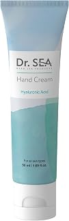 DR. SEA - Hydrating Hand Cream with Hyaluronic Acid & Natural Oils - Nourishing, Protective & Softening - Preserves Elasticity & Repairs Dry Skin - 50ml | Återfuktande Handkräm Hyaluronsyra: återfuktar torra händer och hjälper till att mjukgöra huden.