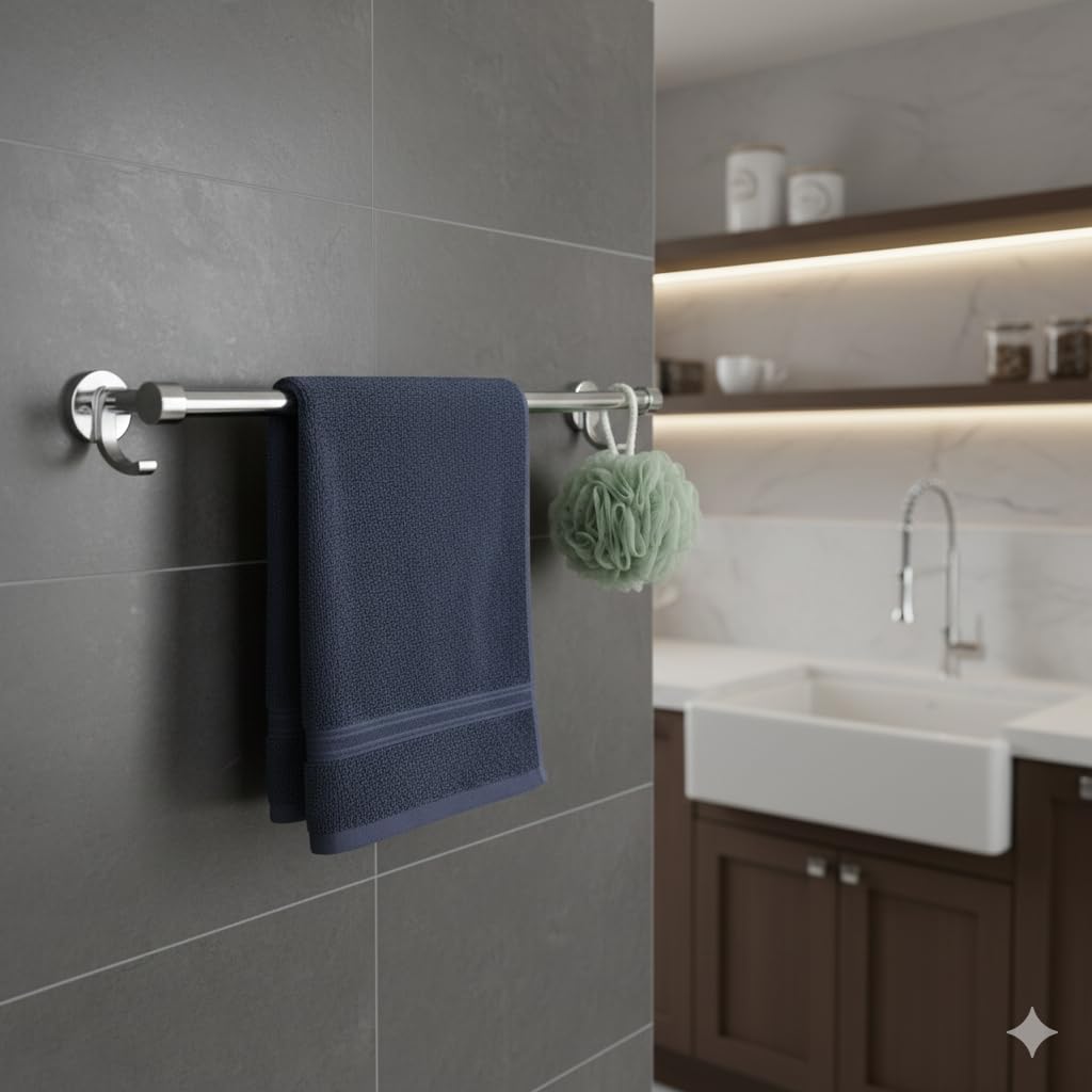 Stainless Steel Wall Mounted Towel Rod -3