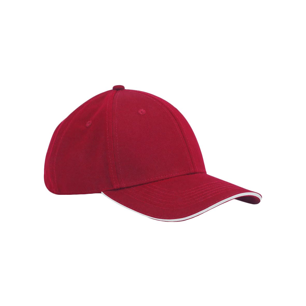 Beechfield B820C EarthAware® Classic Organic Cotton 6 Panel Cap - Sandwich Peak - Classic Red/White