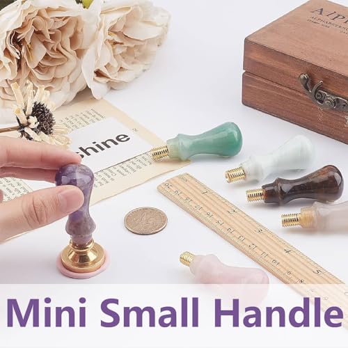 CRASPIRE Letter E Wax Seal Stamp Retro Alphabet Initials Sealing Wax Stamp Vintage 26 Letters A-Z 25mm Removable Brass Head with Amethyst Handle for Wedding Anniversary Invitation Gift Decoration - Image 3