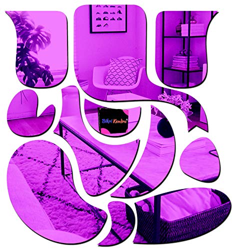 Image of Bikri Kendra - Ganesha Purple 3D Acrylic Decorative Mirror Wall Sticker for Decor in Hall, Bedroom, Kitchen-Self-Adhesive