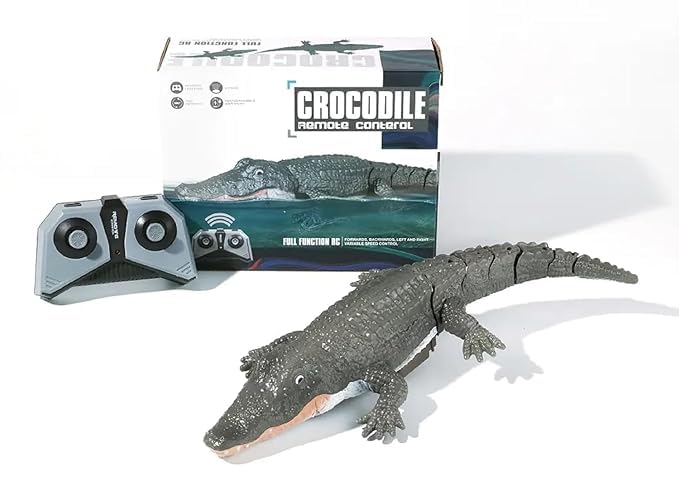KERBRO 2.4G Remote Control Crocodile Toy – Realistic Floating RC Crocodile Head for Pool, Lake & Bath Fun | High Simulation RC Boat Prank Toy Gift for Kids (5+ Years)-image-37