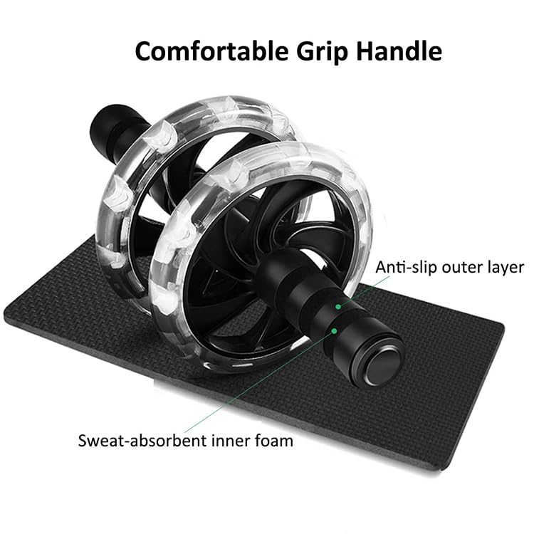 Image of Bodylastics 13 inch Yoga Wheel & ABS Wheel Set for Back Bends, Stretching Roller Workout, Exercise Accessories for Men & Women Sweat Resistant, Eco-Friendly