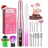 Elektrische Nagelfräser, Elektrische nagelfeile Maniküreset, 30000u/Min 11 in 1 USB Nagelknipser Set,Elektrisches Pediküreset, Polierwerkzeuge Nagelknipser Set für Acryl Gele Kallus Entfernen