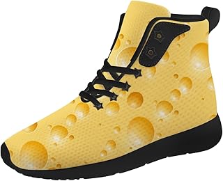 Cheese High Top Shoes for Men Women High Top Sneakers Casual Shoes